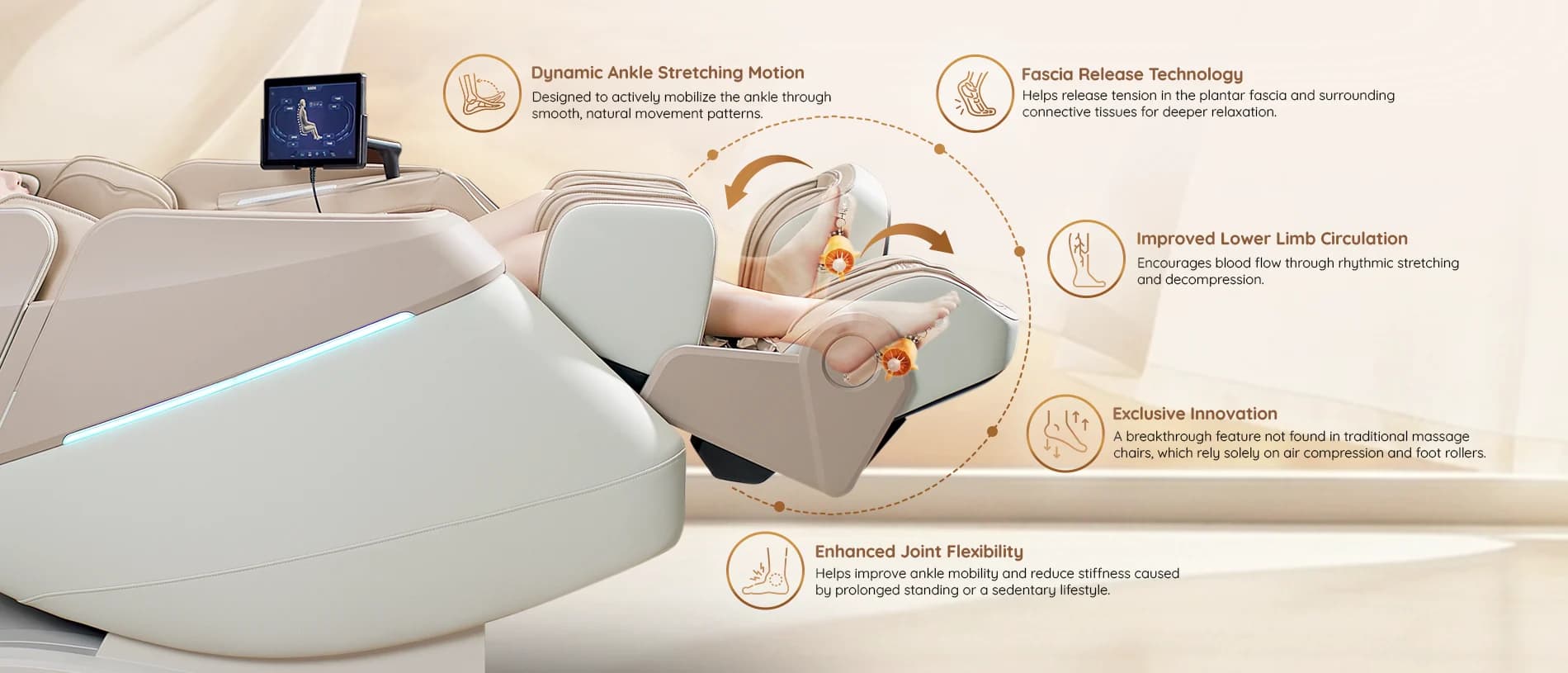 Robozen ankle stretching and fascia release benefits